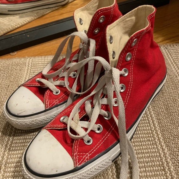 Converse Shoes - Red High Top Converse